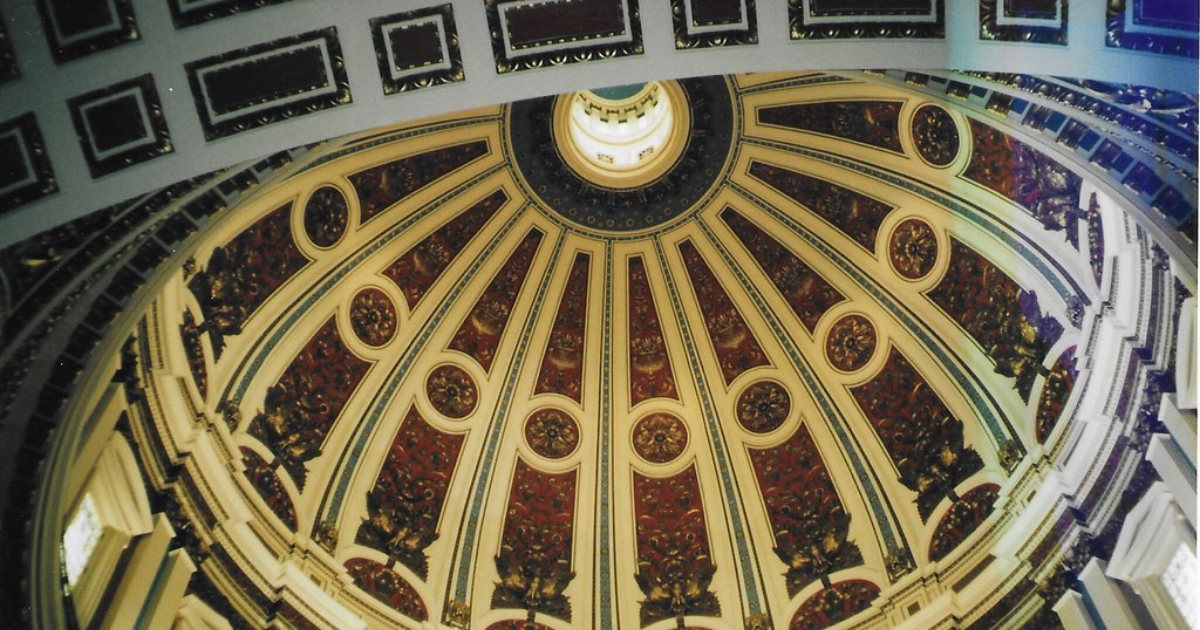 PA State Capitol rotunda ceiling